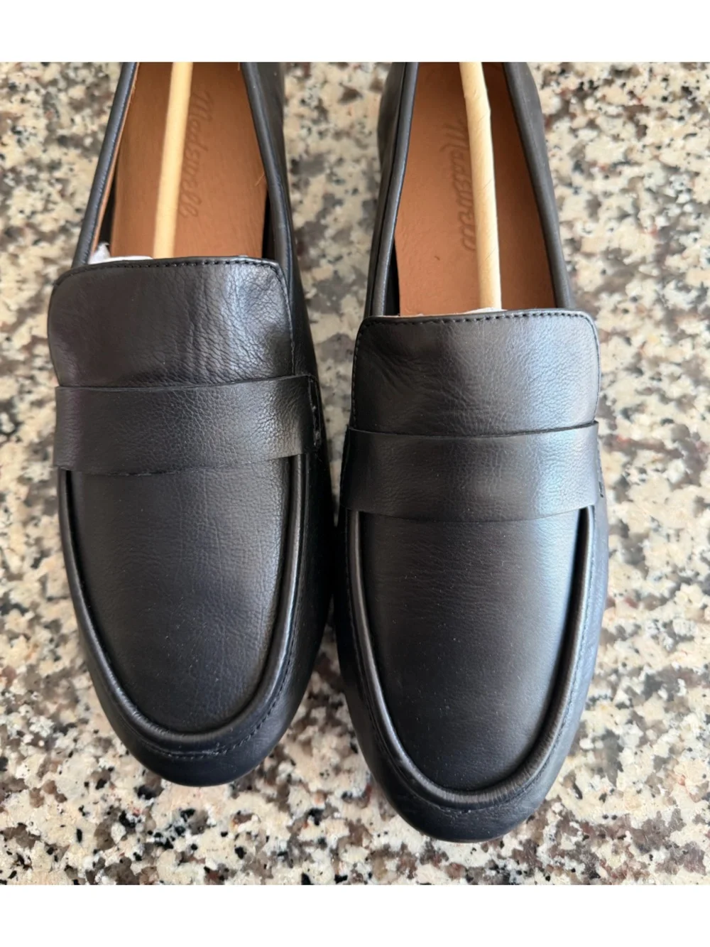 NIB Madewell True Black Lacey Soft Loafer in Leather size 8H (8.5)